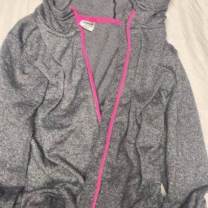 girls zip up running jacket